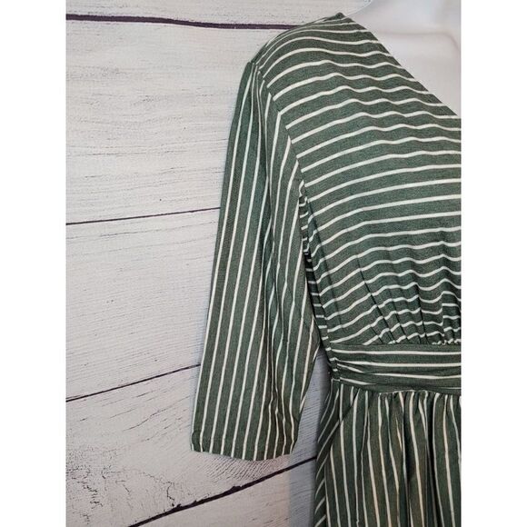 Women's Cross Front Striped Dress Small - Picture 3 of 5
